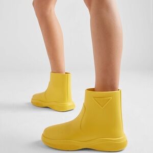 PRADA FOAM RUBBER BOOTIES IN BLUE